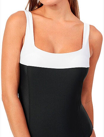 ADMAS Bañador Reductor Bicolor Curvy Escote Cuadrado para Mujer