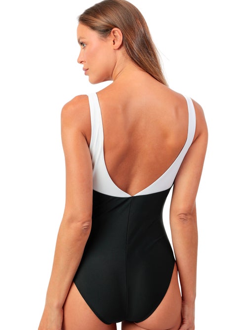 ADMAS Bañador Reductor Bicolor Curvy Escote Cuadrado para Mujer - Kiabi ADMAS Bañador Reductor Bicolor Curvy Escote Cuadrado para Mujer - Kiabi
