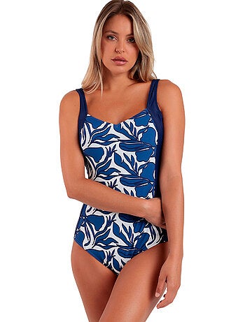 ADMAS Bañador Reductor Navy Curvy Line para Mujer