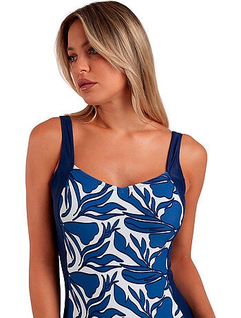ADMAS Bañador Reductor Navy Curvy Line para Mujer