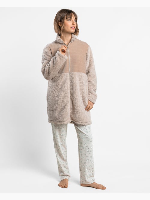 ADMAS Bata Calentita Manga Larga Counting Sheep para Mujer - Kiabi ADMAS Bata Calentita Manga Larga Counting Sheep para Mujer - Kiabi