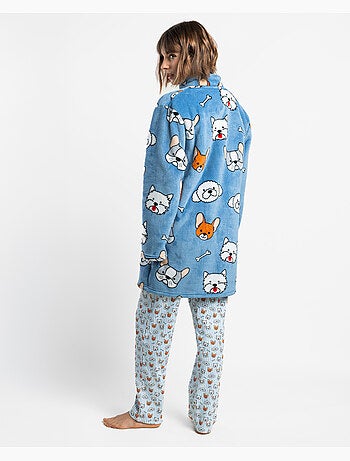 ADMAS Bata Calentita Manga Larga Ruff Morning para Mujer