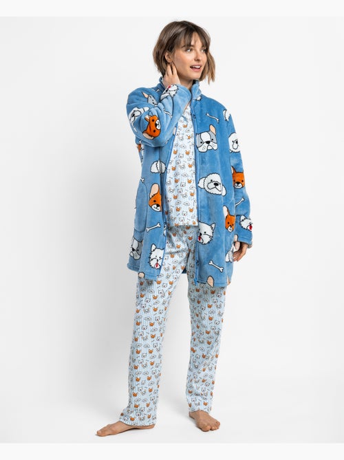ADMAS Bata Calentita Manga Larga Ruff Morning para Mujer - Kiabi