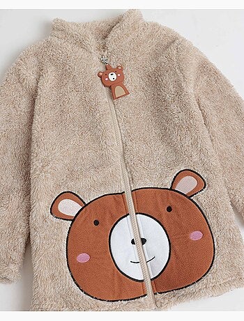 ADMAS Bata Manga Larga Calentita Family Bear Cremallera para Niña
