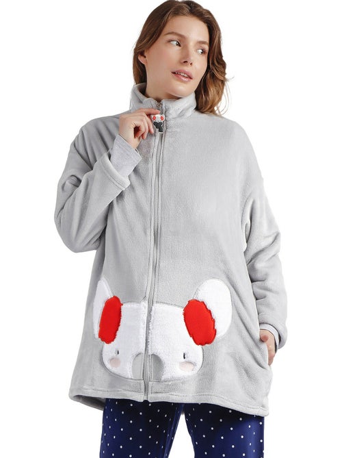 ADMAS Bata Manga Larga Calentita Good Morning Mouse para Mujer - Kiabi