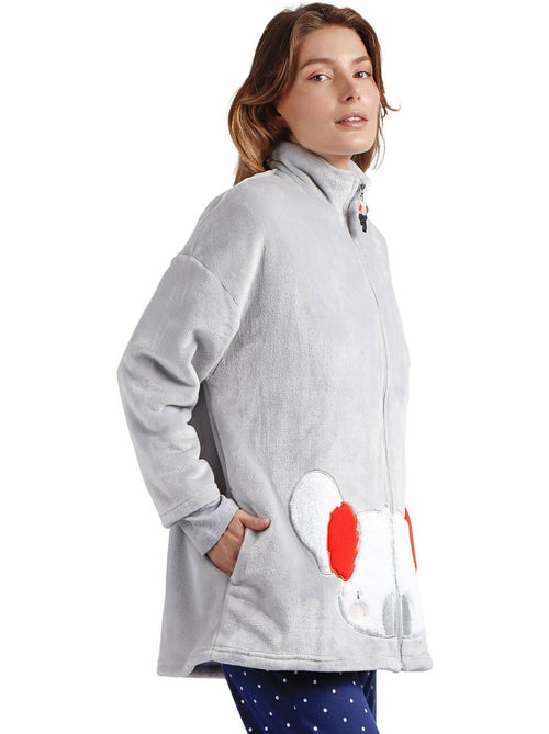 ADMAS Bata Manga Larga Calentita Good Morning Mouse para Mujer - Kiabi