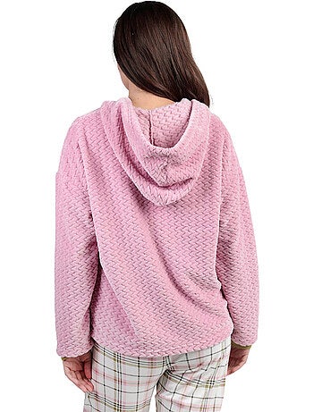 ADMAS Bata Manga Larga Calentita Smile Everyday para Mujer
