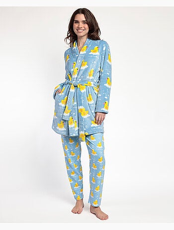 ADMAS Bata Manga Larga Calentita Sweet Duckling para Mujer