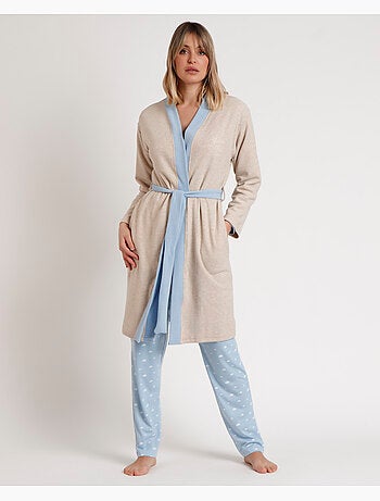 ADMAS Bata Manga Larga Sleep All Day para Mujer