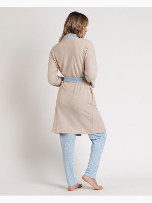 ADMAS Bata Manga Larga Sleep All Day para Mujer - Kiabi ADMAS Bata Manga Larga Sleep All Day para Mujer - Kiabi