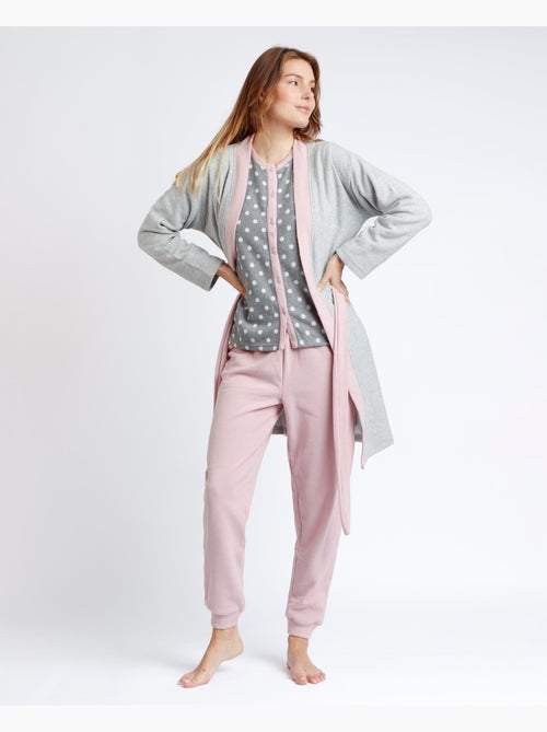ADMAS Bata Manga Larga Sleep All Day para Mujer - Kiabi ADMAS Bata Manga Larga Sleep All Day para Mujer - Kiabi