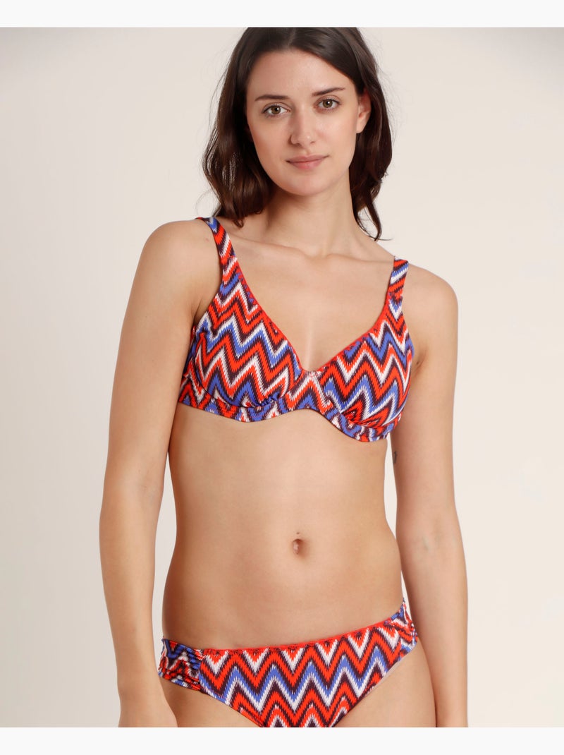 ADMAS Bikini Aro Ethnic Waves para Mujer Naranja - Kiabi