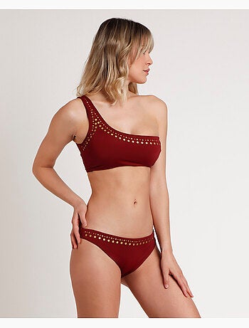 ADMAS Bikini Asimétrico Metallic Stones para Mujer