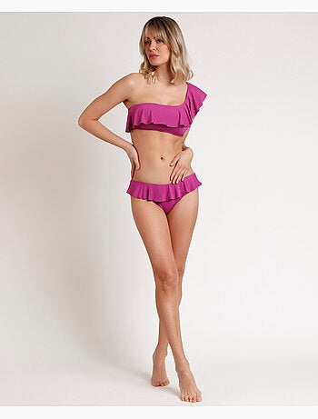 ADMAS Bikini Asimétrico Volante para Mujer