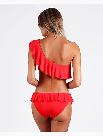ADMAS Bikini Asimétrico Volante para Mujer