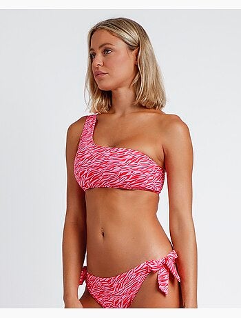 ADMAS Bikini Asimétrico Zebra Colours para Mujer