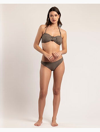 ADMAS Bikini Bandeau Fresh Leaves para Mujer