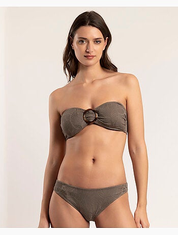 ADMAS Bikini Bandeau Fresh Leaves para Mujer