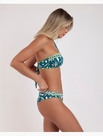 ADMAS Bikini Bandeau Patchwork para Mujer