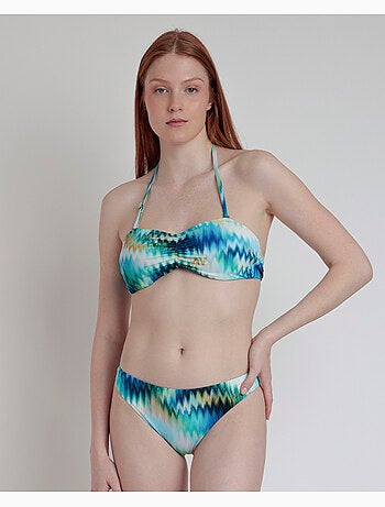ADMAS Bikini Bandeau Sea Shore para Mujer