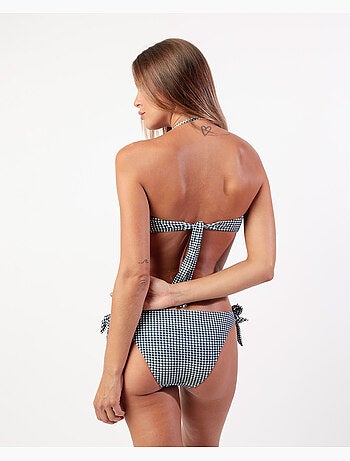 ADMAS Bikini Bandeau Vichy Navy para Mujer