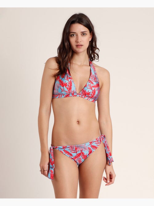 ADMAS Bikini Halter Blue and Red Hawaii para Mujer - Kiabi