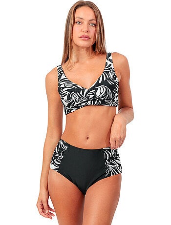 ADMAS Bikini Reductor Bandas Curvy Black and White para Mujer
