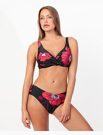 ADMAS Bikini Top Capacidad Hibiscus para Mujer