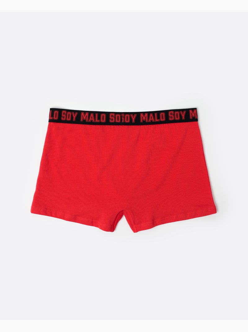 ADMAS Calzoncillo/Boxer Saquito Carbón para Hombre Rojo - Kiabi
