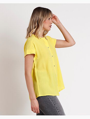 ADMAS Camisa Manga Corta Fluida para Mujer
