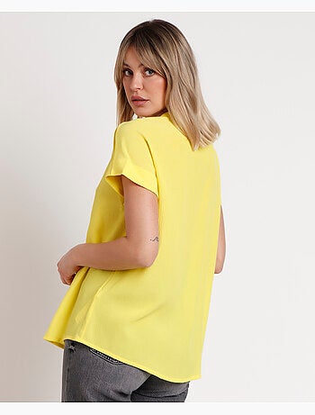 ADMAS Camisa Manga Corta Fluida para Mujer