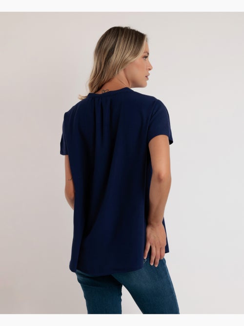 ADMAS Camisa Manga Corta Fluida para Mujer - Kiabi