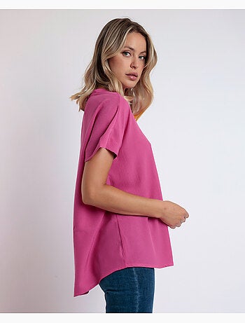 ADMAS Camisa Manga Corta Fluida para Mujer