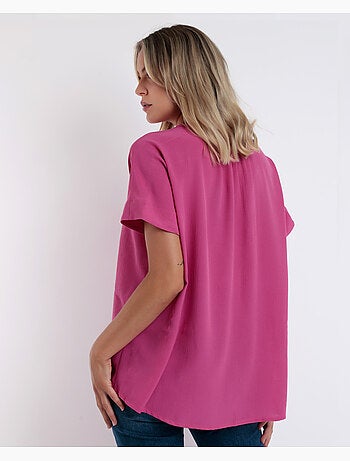 ADMAS Camisa Manga Corta Fluida para Mujer
