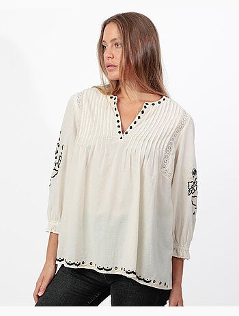 ADMAS Camisa Manga Larga Mexican para Mujer