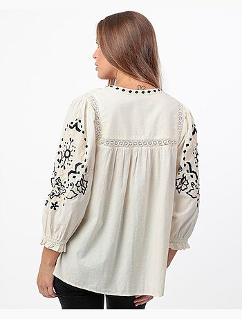 ADMAS Camisa Manga Larga Mexican para Mujer