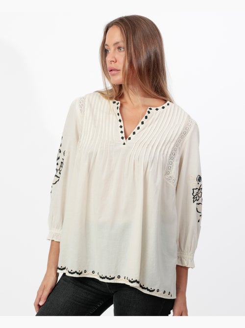 ADMAS Camisa Manga Larga Mexican para Mujer - Kiabi