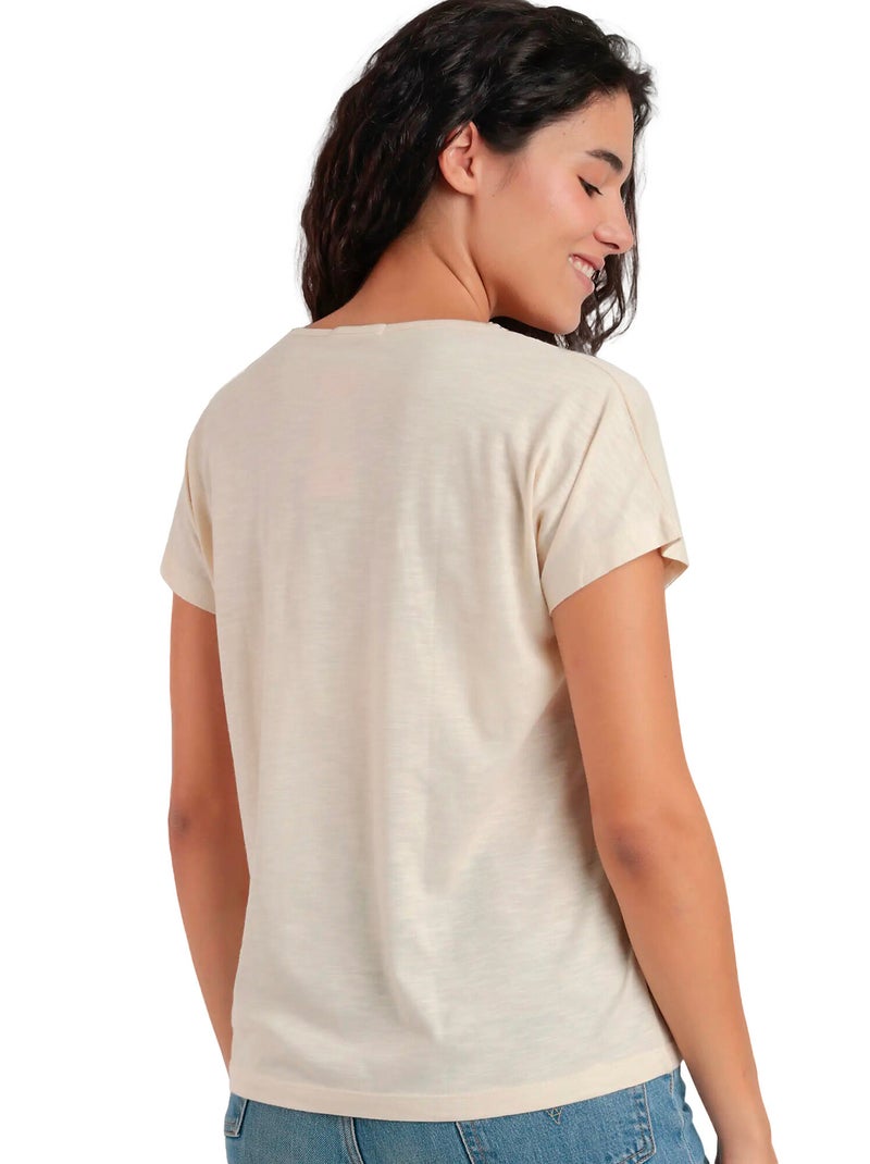 ADMAS Camiseta Manga Caída Mexico para Mujer Crudo - Kiabi