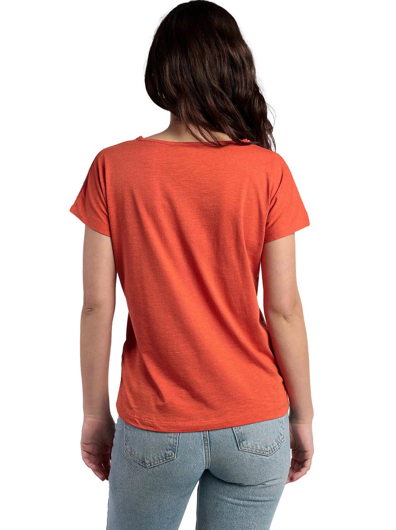ADMAS Camiseta Manga Caída Mexico para Mujer Naranja - Kiabi