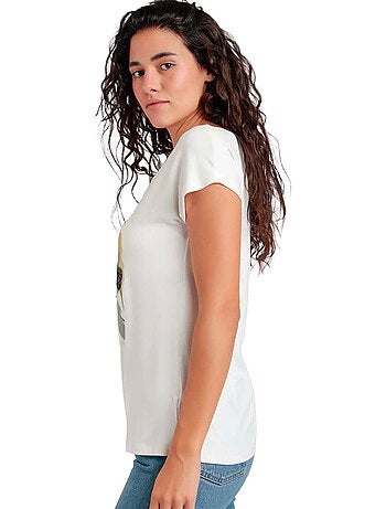 ADMAS Camiseta Manga Corta Best Wishes para Mujer