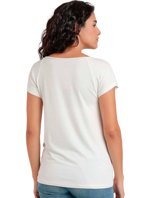 ADMAS Camiseta Manga Corta Best Wishes para Mujer - Kiabi ADMAS Camiseta Manga Corta Best Wishes para Mujer - Kiabi