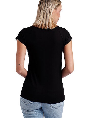 ADMAS Camiseta Manga Corta Brillo para Mujer
