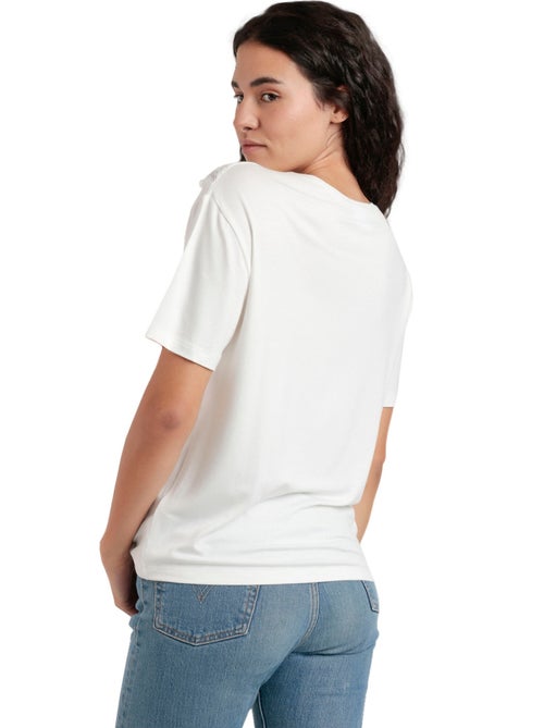 ADMAS Camiseta Manga Corta Chest Lace para Mujer - Kiabi ADMAS Camiseta Manga Corta Chest Lace para Mujer - Kiabi