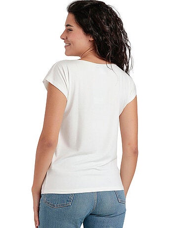 ADMAS Camiseta Manga Corta Front Stones para Mujer
