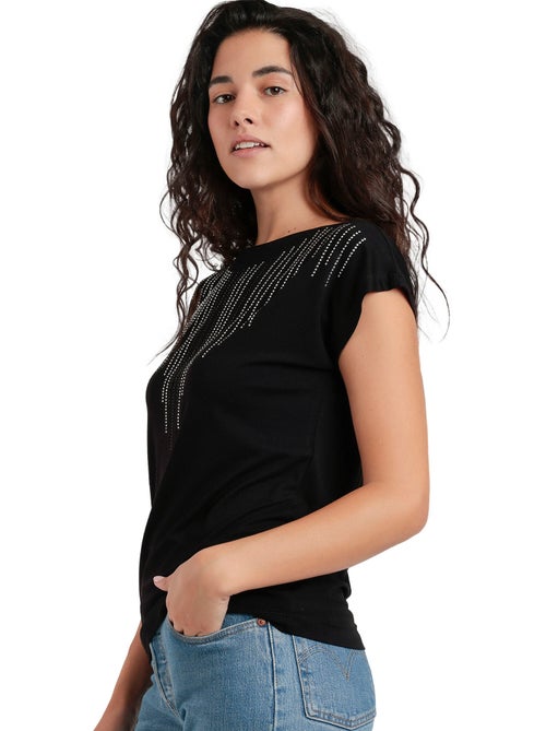 ADMAS Camiseta Manga Corta Front Stones para Mujer - Kiabi ADMAS Camiseta Manga Corta Front Stones para Mujer - Kiabi