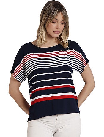 ADMAS Camiseta Manga Corta Navy Style para Mujer