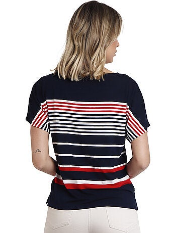 ADMAS Camiseta Manga Corta Navy Style para Mujer