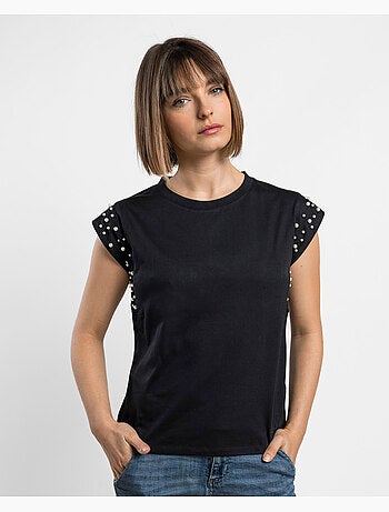 ADMAS Camiseta Manga Corta Pearls para Mujer