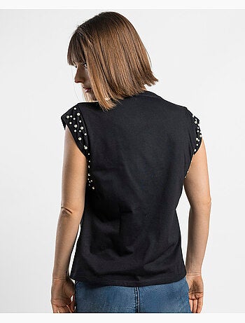 ADMAS Camiseta Manga Corta Pearls para Mujer