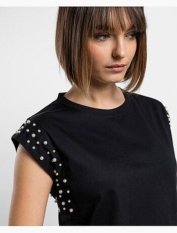 ADMAS Camiseta Manga Corta Pearls para Mujer